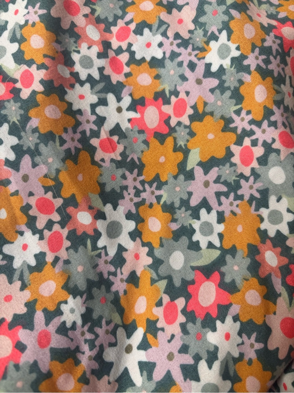 Pillowfort Floral Print Sheet in Mustard, Coral, Pink, White on Teal